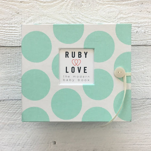 Mint Bold Dot | Baby Book