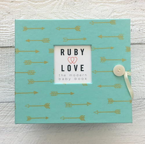 Mint & Gold Arrows | Baby Book
