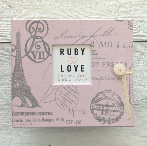 Pink Parisian Toile | Baby Book