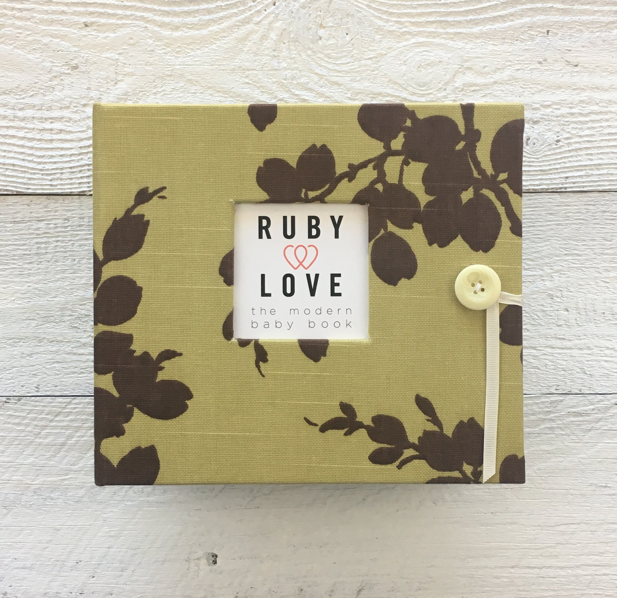 Sage Linen Branches | Baby Book
