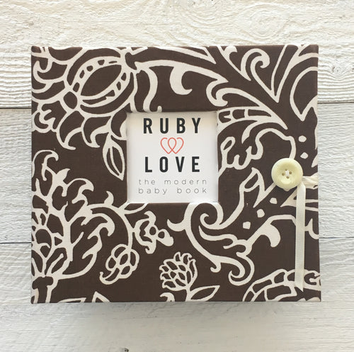 Serafina Chocolate Floral | Baby Book