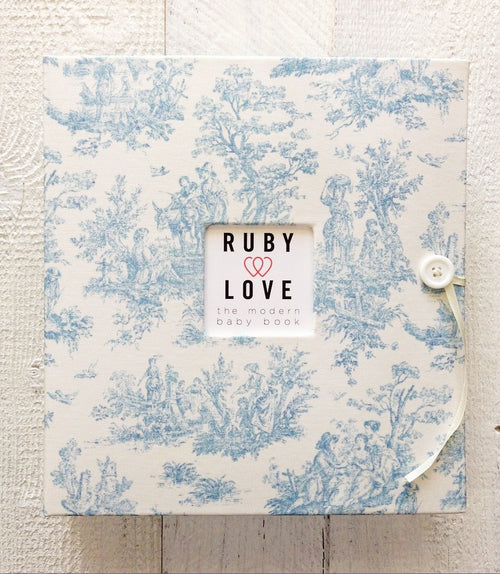 Blue Jamestown Toile | School Years Memory Book