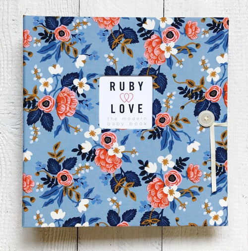 Birch Floral Periwinkle | School Years Memory Book