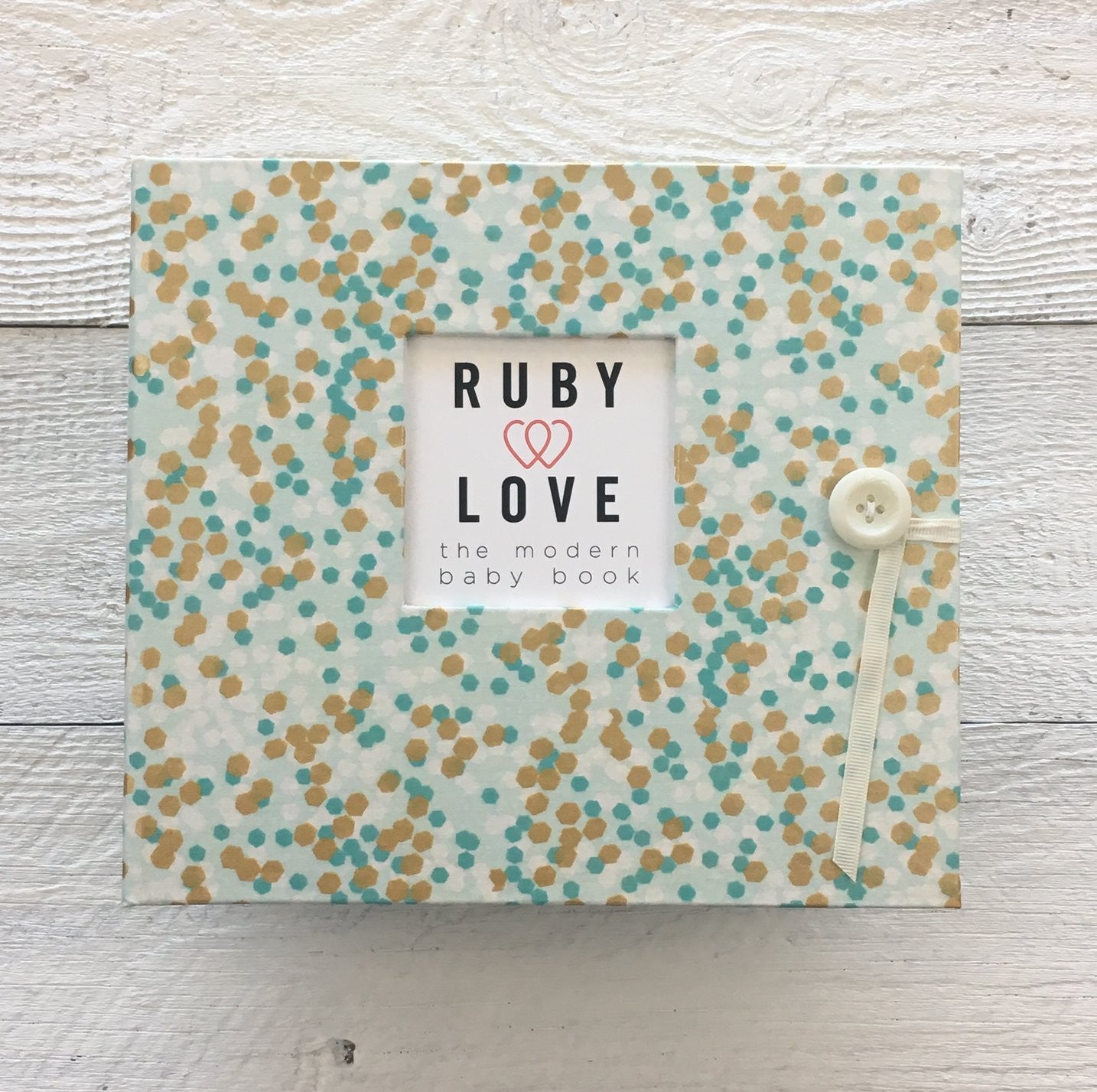 Mint & Gold Shimmer | Baby Book