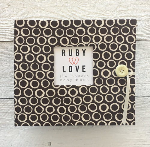MOD Cool Chocolate Brown Dot | Baby Book