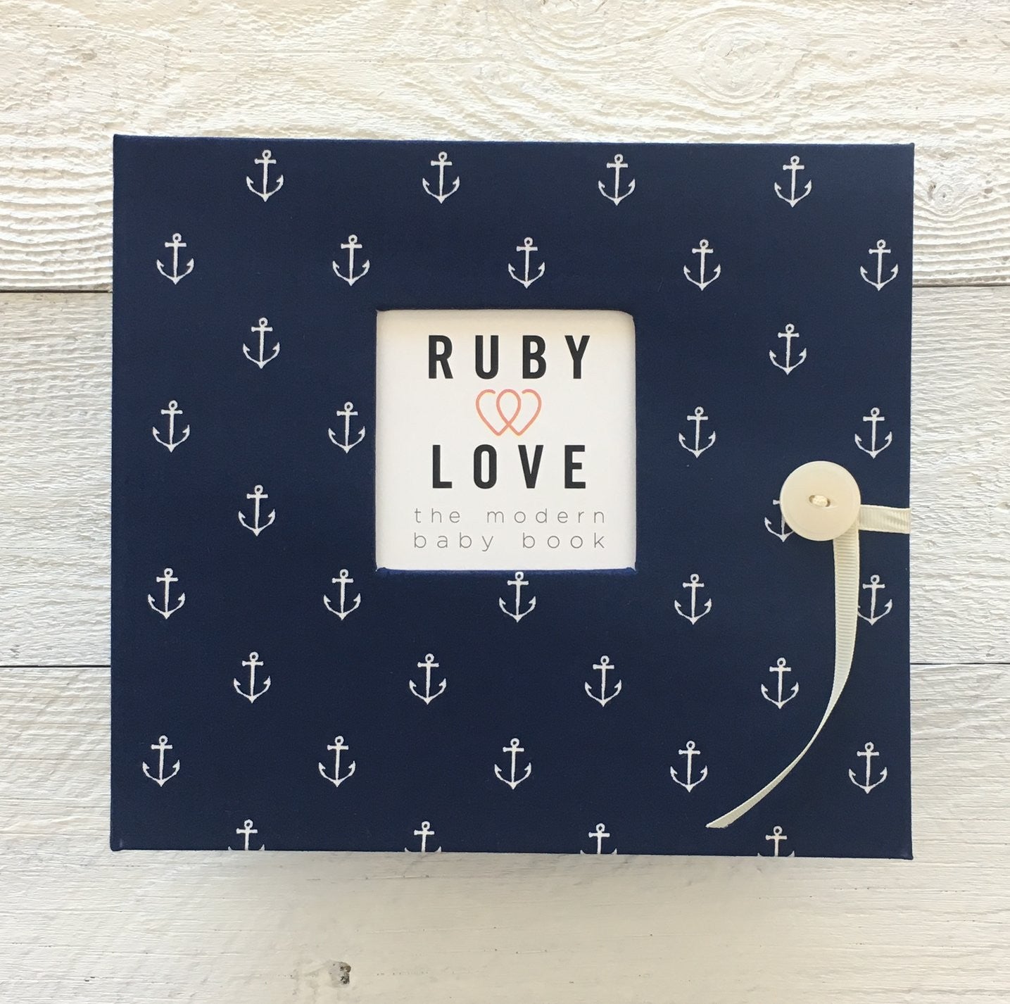 Navy Anchors | Baby Book