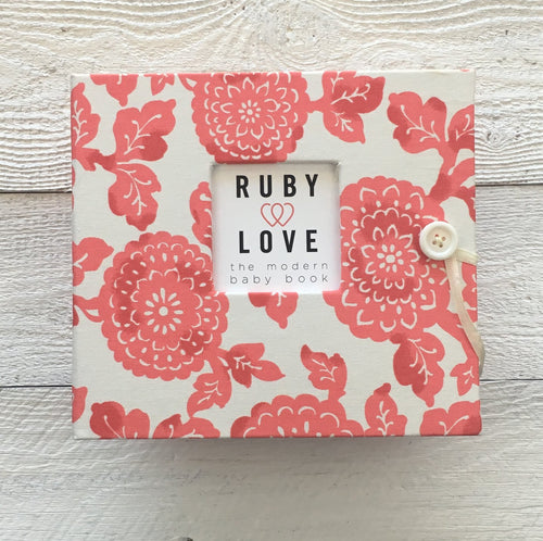 Modern Red Mums | Baby Book